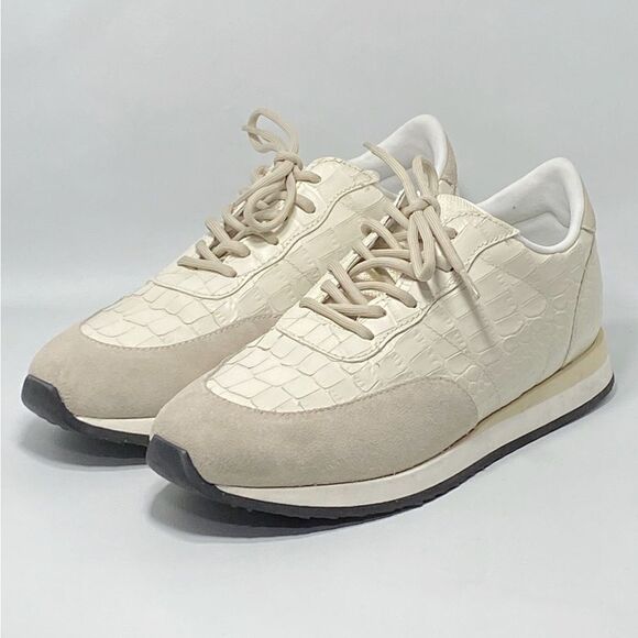 Giuseppe Zanotti Braky Crocodile-Embossed Leather Runners size 42/ US 9 - Picture 1 of 12